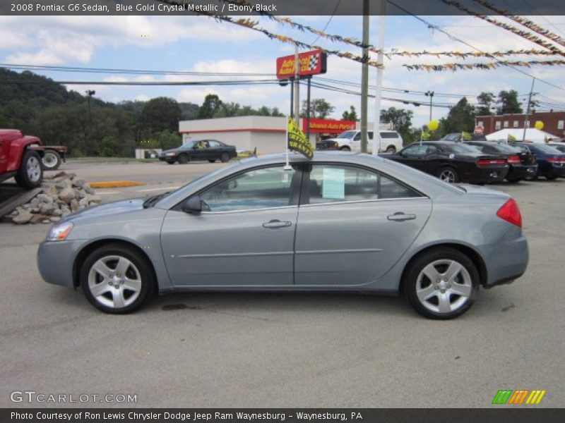 Blue Gold Crystal Metallic / Ebony Black 2008 Pontiac G6 Sedan