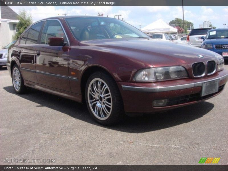 Canyon Red Metallic / Sand Beige 1998 BMW 5 Series 528i Sedan