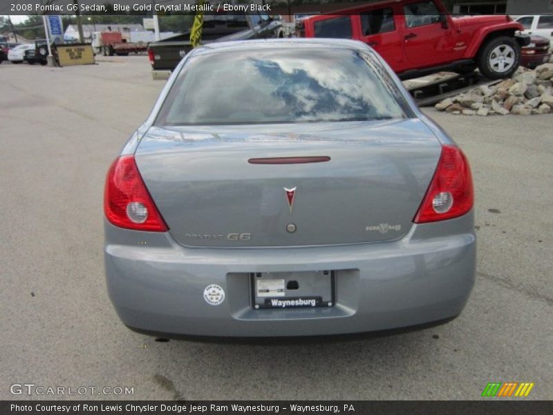 Blue Gold Crystal Metallic / Ebony Black 2008 Pontiac G6 Sedan