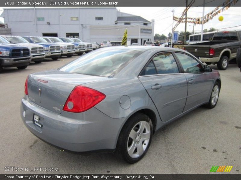 Blue Gold Crystal Metallic / Ebony Black 2008 Pontiac G6 Sedan