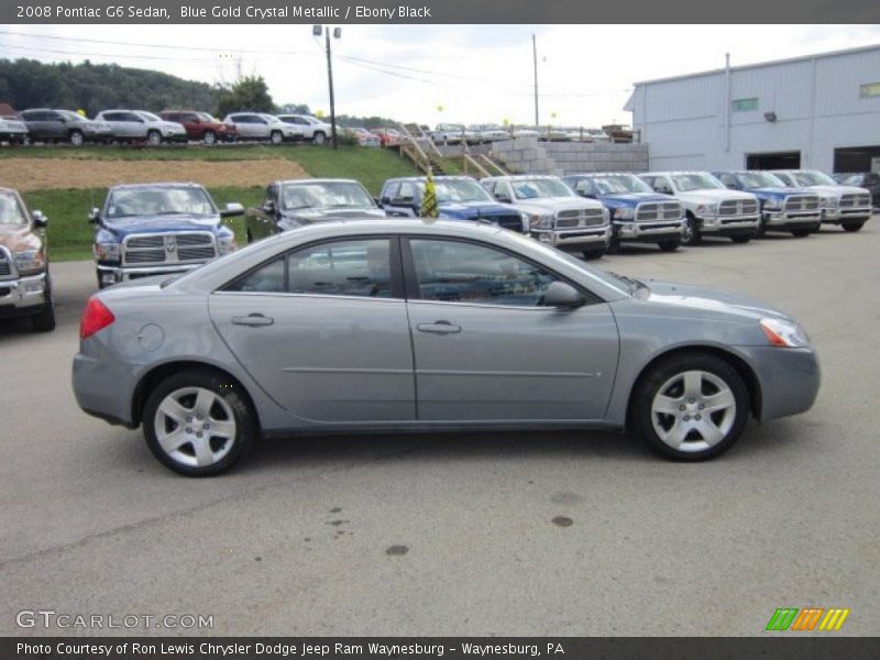 Blue Gold Crystal Metallic / Ebony Black 2008 Pontiac G6 Sedan