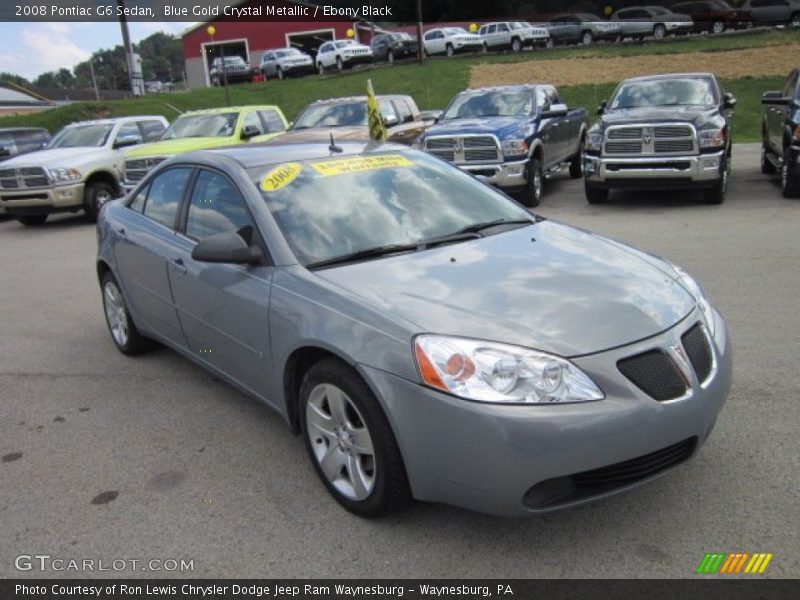 Blue Gold Crystal Metallic / Ebony Black 2008 Pontiac G6 Sedan