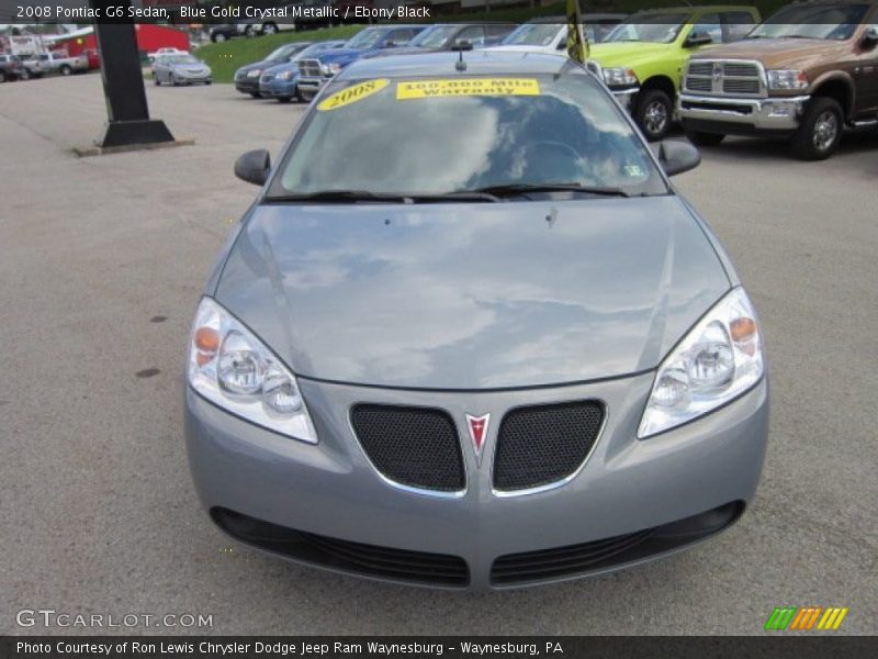 Blue Gold Crystal Metallic / Ebony Black 2008 Pontiac G6 Sedan