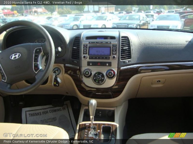 Venetian Red / Beige 2010 Hyundai Santa Fe GLS 4WD