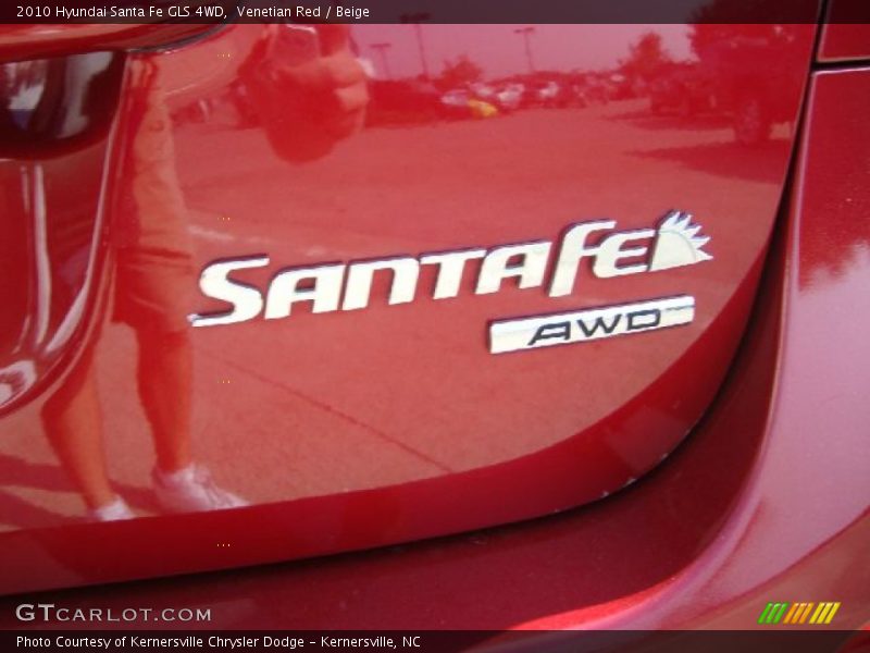 Venetian Red / Beige 2010 Hyundai Santa Fe GLS 4WD