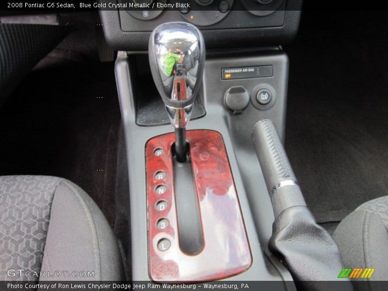 Blue Gold Crystal Metallic / Ebony Black 2008 Pontiac G6 Sedan
