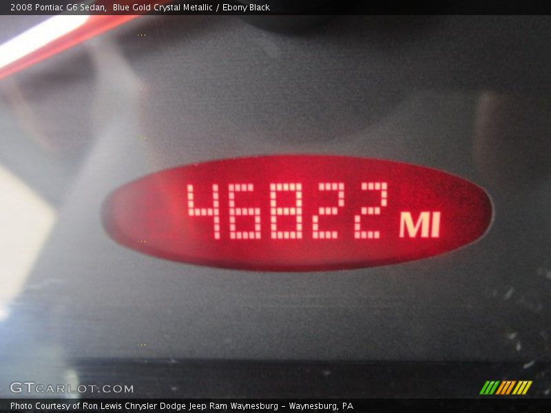Blue Gold Crystal Metallic / Ebony Black 2008 Pontiac G6 Sedan
