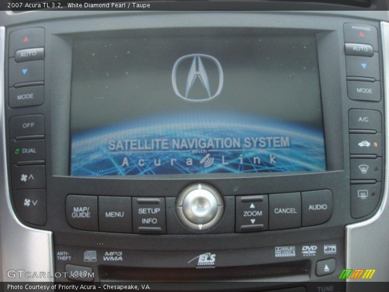White Diamond Pearl / Taupe 2007 Acura TL 3.2