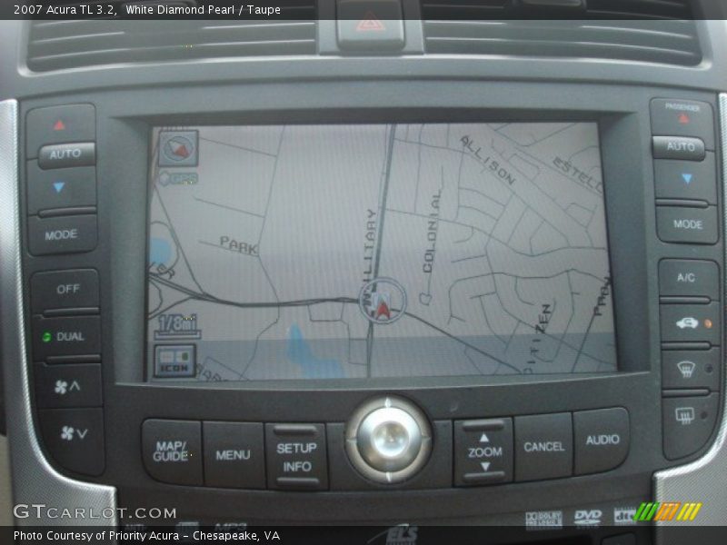 White Diamond Pearl / Taupe 2007 Acura TL 3.2