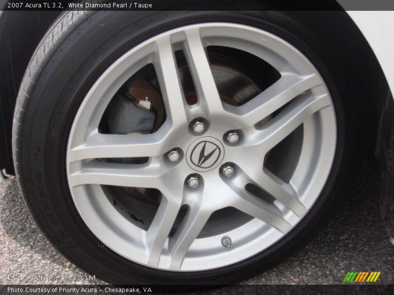 White Diamond Pearl / Taupe 2007 Acura TL 3.2