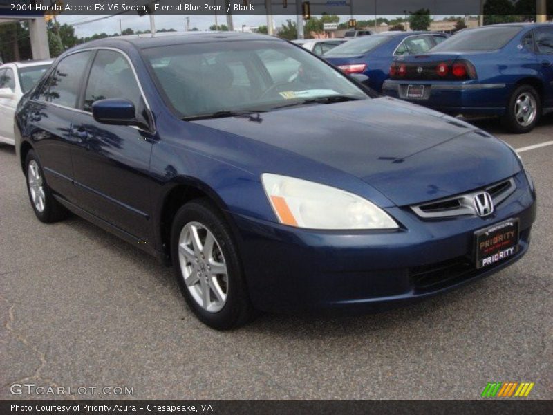 Eternal Blue Pearl / Black 2004 Honda Accord EX V6 Sedan