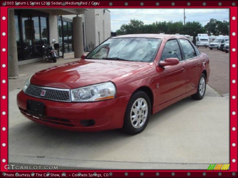 Medium Red / Gray 2003 Saturn L Series L200 Sedan