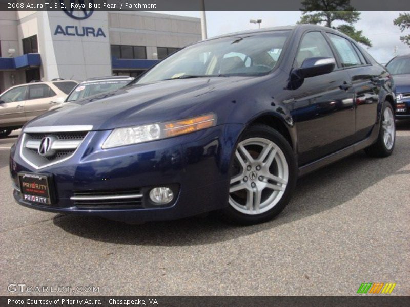 Royal Blue Pearl / Parchment 2008 Acura TL 3.2