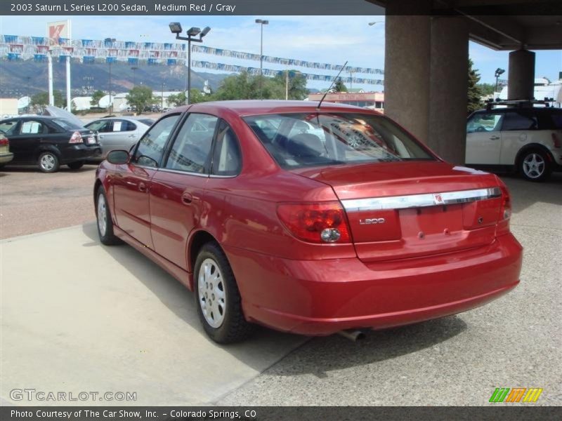Medium Red / Gray 2003 Saturn L Series L200 Sedan