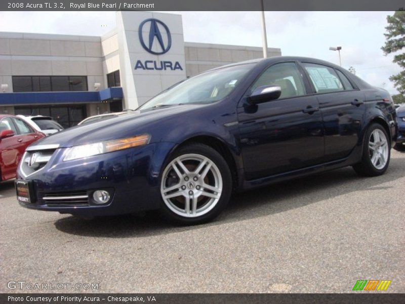 Royal Blue Pearl / Parchment 2008 Acura TL 3.2
