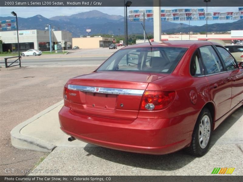 Medium Red / Gray 2003 Saturn L Series L200 Sedan