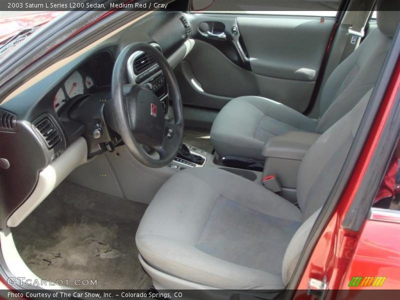 Medium Red / Gray 2003 Saturn L Series L200 Sedan