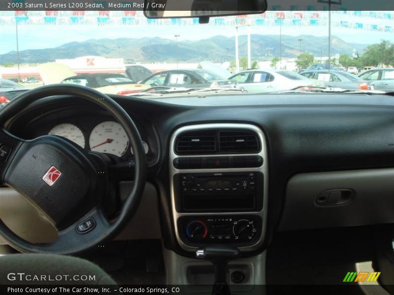 Medium Red / Gray 2003 Saturn L Series L200 Sedan