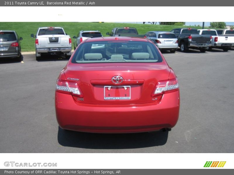 Barcelona Red Metallic / Ash 2011 Toyota Camry LE