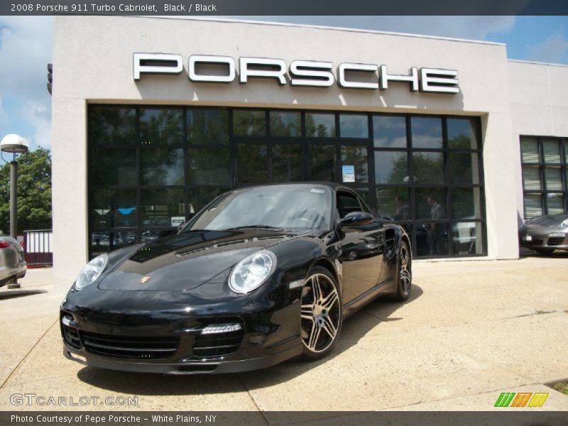 Black / Black 2008 Porsche 911 Turbo Cabriolet