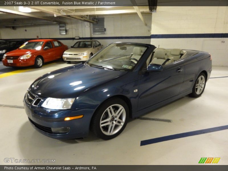 Fusion Blue Metallic / Parchment 2007 Saab 9-3 2.0T Convertible