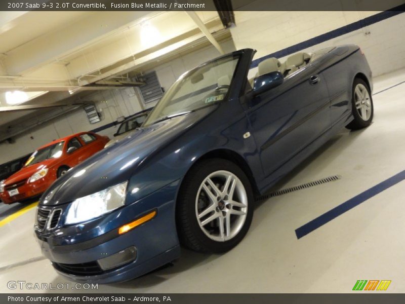 Fusion Blue Metallic / Parchment 2007 Saab 9-3 2.0T Convertible