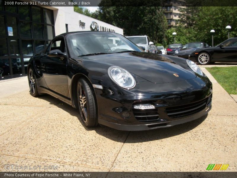 Black / Black 2008 Porsche 911 Turbo Cabriolet