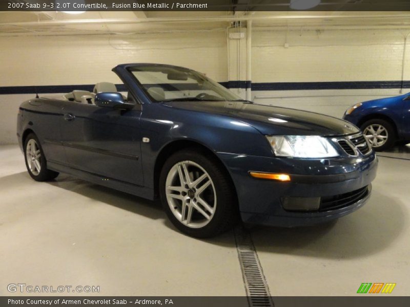 Fusion Blue Metallic / Parchment 2007 Saab 9-3 2.0T Convertible