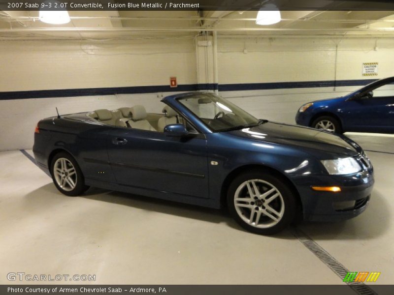 Fusion Blue Metallic / Parchment 2007 Saab 9-3 2.0T Convertible