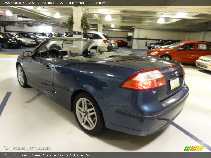 Fusion Blue Metallic / Parchment 2007 Saab 9-3 2.0T Convertible