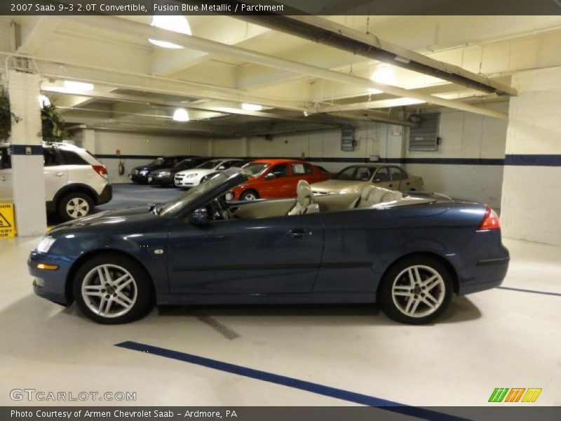 Fusion Blue Metallic / Parchment 2007 Saab 9-3 2.0T Convertible
