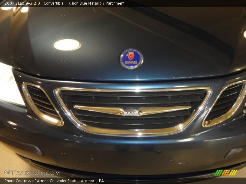 Fusion Blue Metallic / Parchment 2007 Saab 9-3 2.0T Convertible