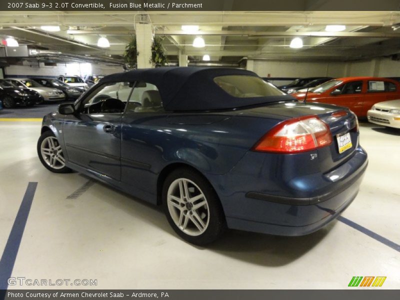 Fusion Blue Metallic / Parchment 2007 Saab 9-3 2.0T Convertible