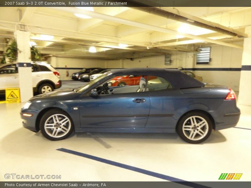 Fusion Blue Metallic / Parchment 2007 Saab 9-3 2.0T Convertible