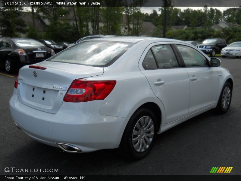 White Water Pearl / Beige 2010 Suzuki Kizashi S AWD