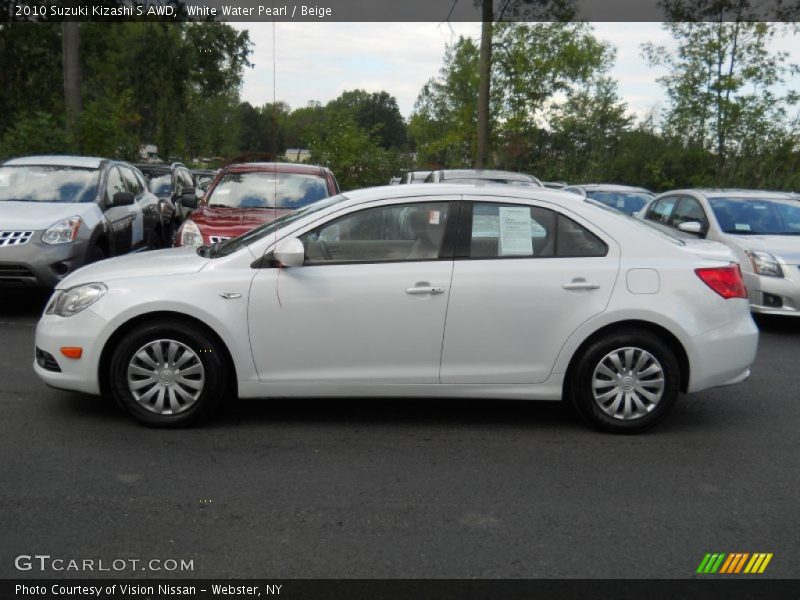  2010 Kizashi S AWD White Water Pearl