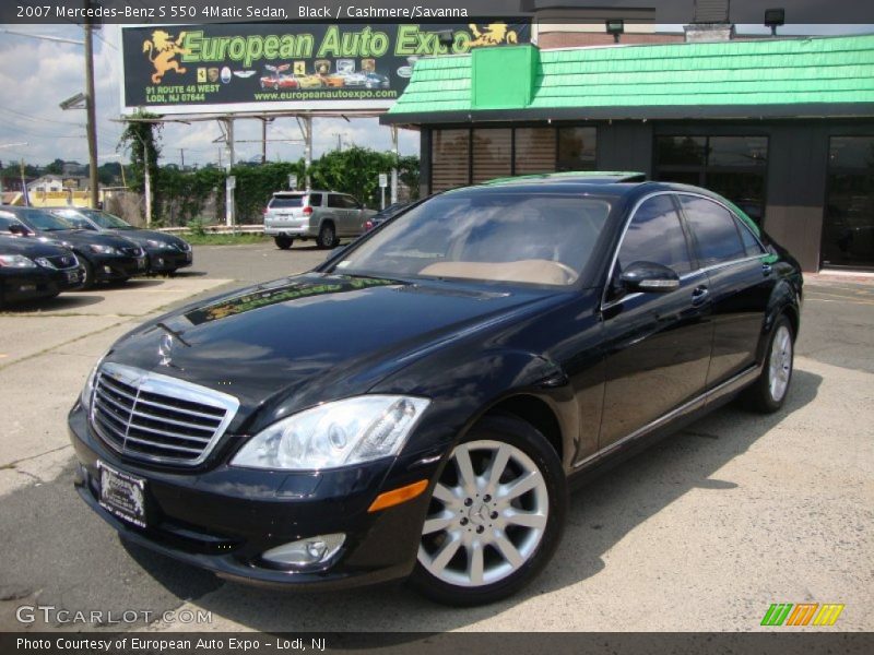 Black / Cashmere/Savanna 2007 Mercedes-Benz S 550 4Matic Sedan
