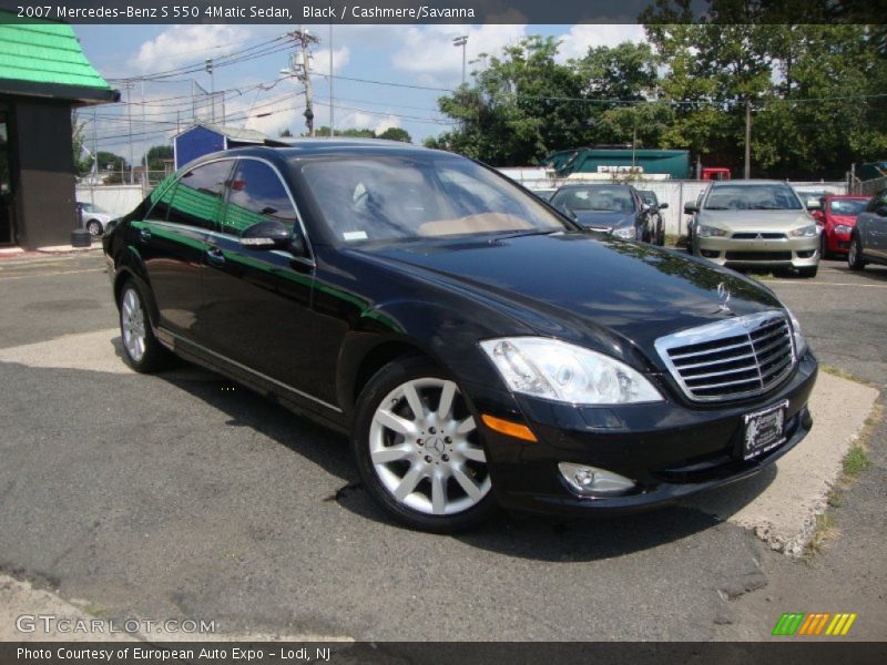 Black / Cashmere/Savanna 2007 Mercedes-Benz S 550 4Matic Sedan