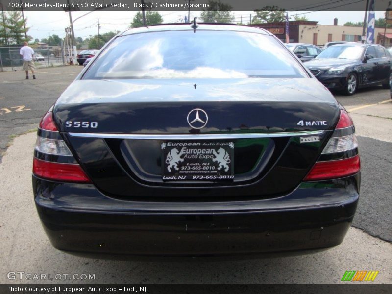 Black / Cashmere/Savanna 2007 Mercedes-Benz S 550 4Matic Sedan