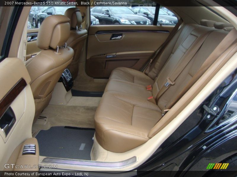 Black / Cashmere/Savanna 2007 Mercedes-Benz S 550 4Matic Sedan