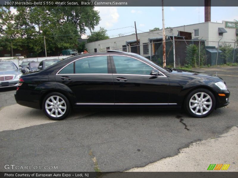 Black / Cashmere/Savanna 2007 Mercedes-Benz S 550 4Matic Sedan