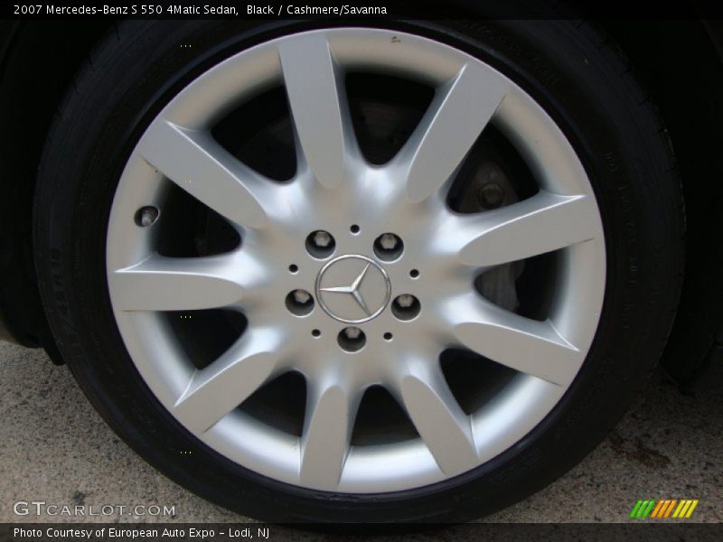 Black / Cashmere/Savanna 2007 Mercedes-Benz S 550 4Matic Sedan