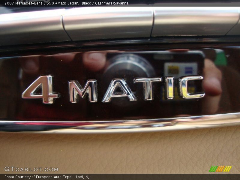 Black / Cashmere/Savanna 2007 Mercedes-Benz S 550 4Matic Sedan