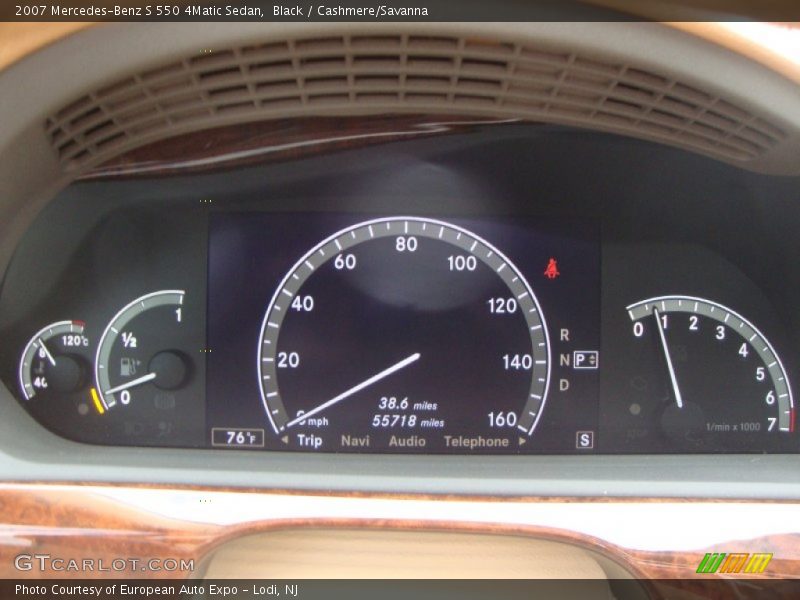 Black / Cashmere/Savanna 2007 Mercedes-Benz S 550 4Matic Sedan