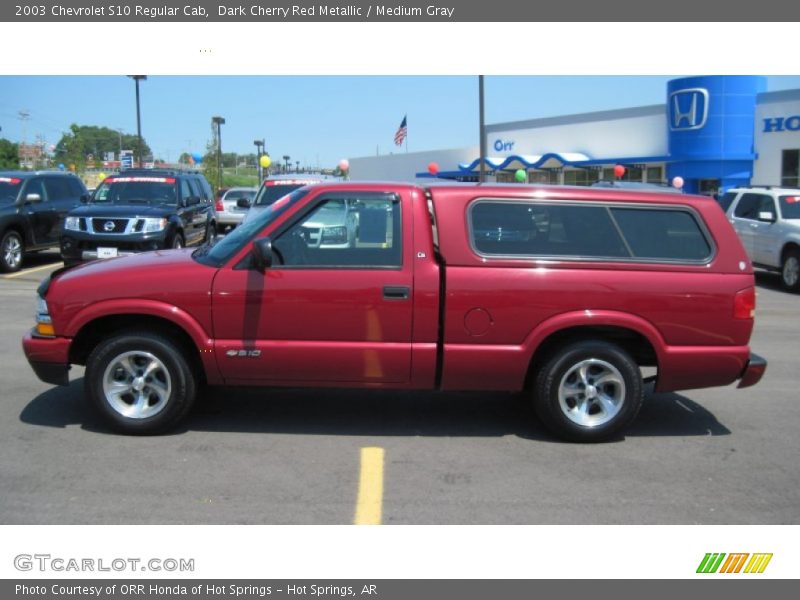 Dark Cherry Red Metallic / Medium Gray 2003 Chevrolet S10 Regular Cab