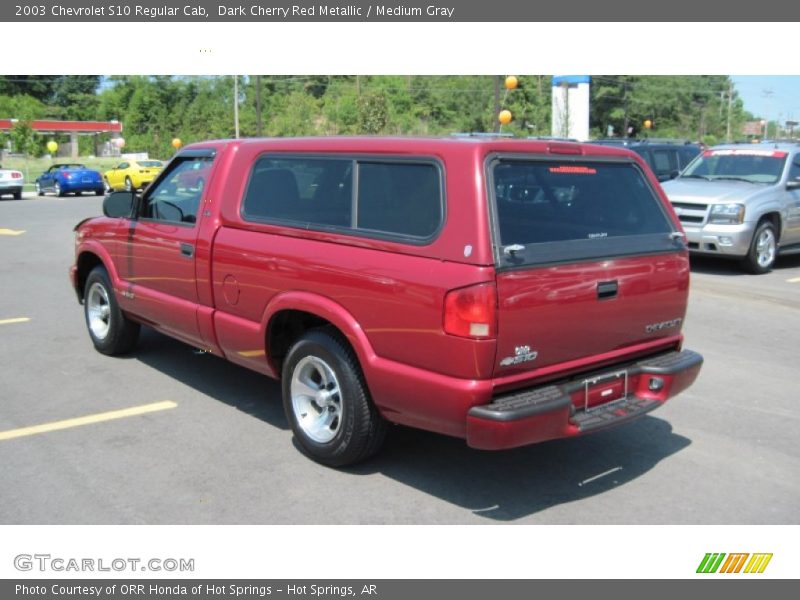 Dark Cherry Red Metallic / Medium Gray 2003 Chevrolet S10 Regular Cab