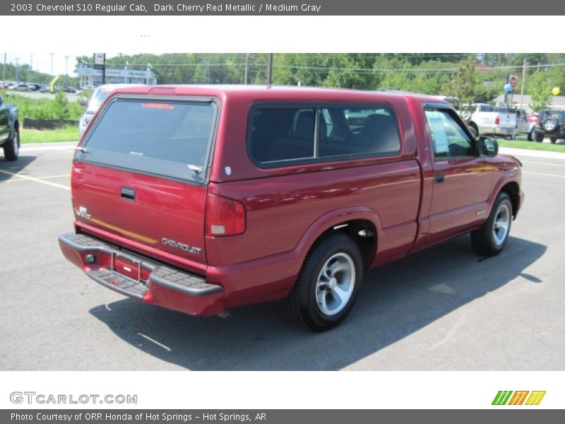 Dark Cherry Red Metallic / Medium Gray 2003 Chevrolet S10 Regular Cab