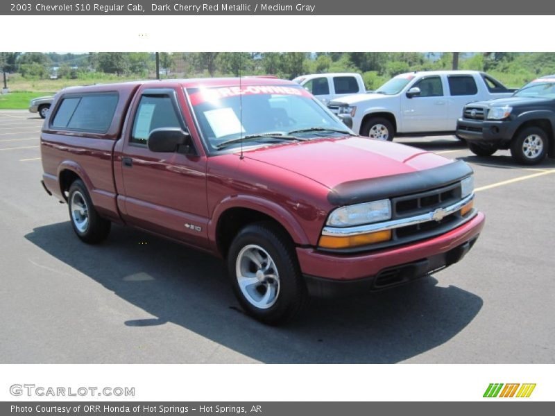Dark Cherry Red Metallic / Medium Gray 2003 Chevrolet S10 Regular Cab