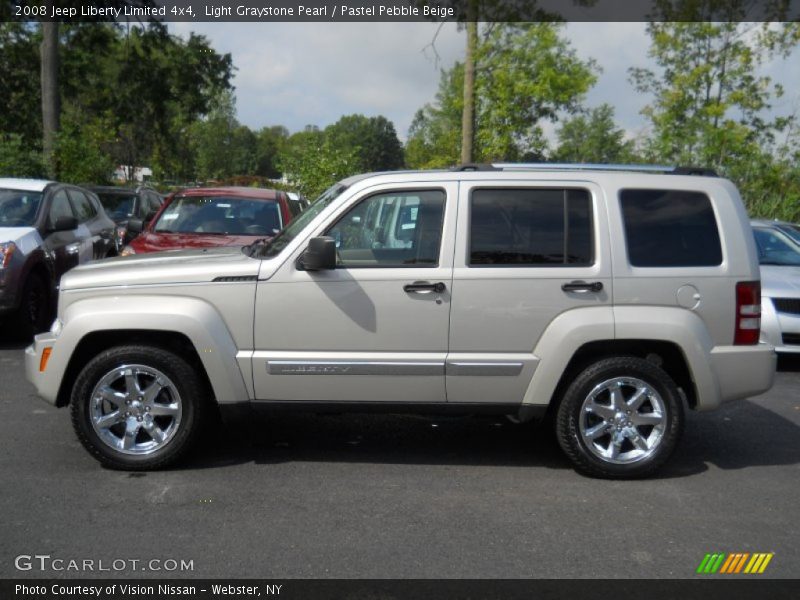Light Graystone Pearl / Pastel Pebble Beige 2008 Jeep Liberty Limited 4x4