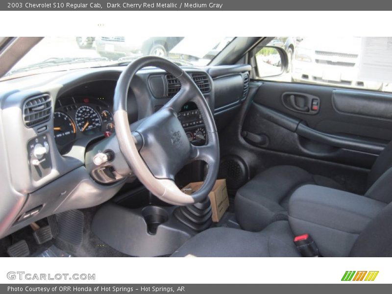 Dark Cherry Red Metallic / Medium Gray 2003 Chevrolet S10 Regular Cab
